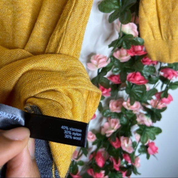 The Limited Womens Yellow Blouse Wool XS - Picture 5 of 7